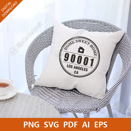 Zip Code Vintage Postmark Design | SVG PNG PDF EPS AI | Digital Product