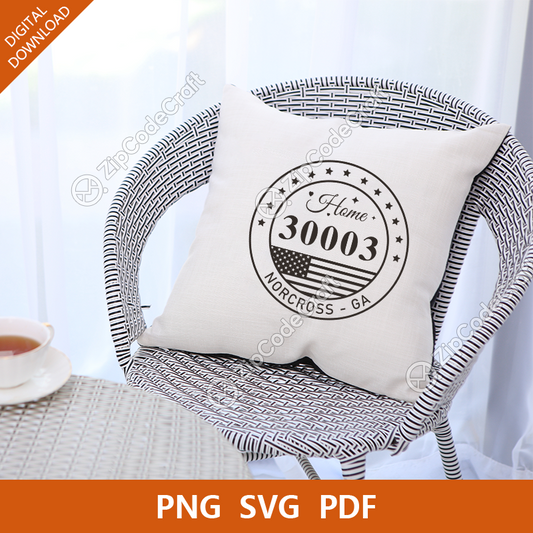 Zip Code Vintage Postmark Design 2 | SVG PNG PDF AI EPS | Digital Product